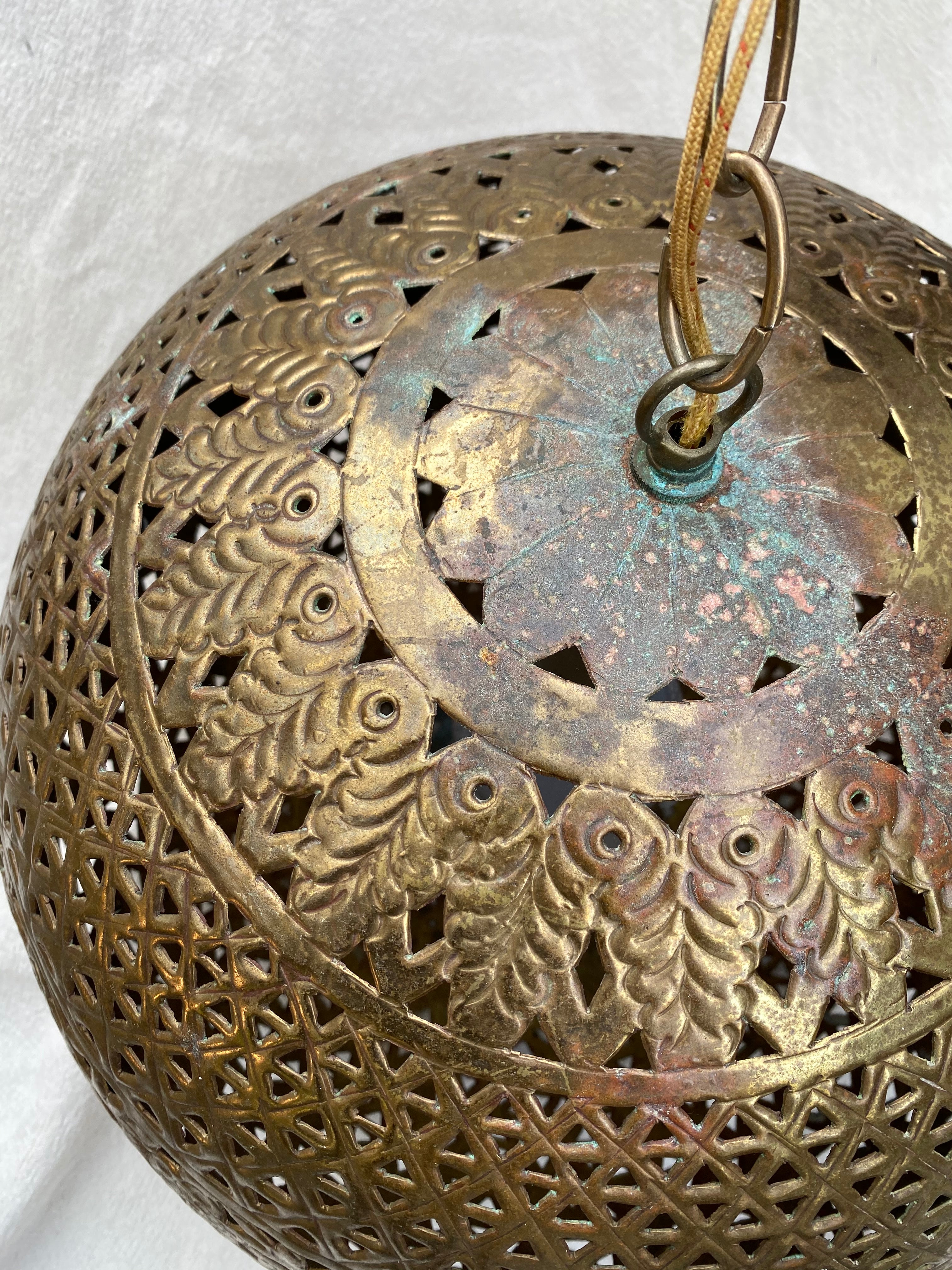 1960s LARGE BRASS LIGHT