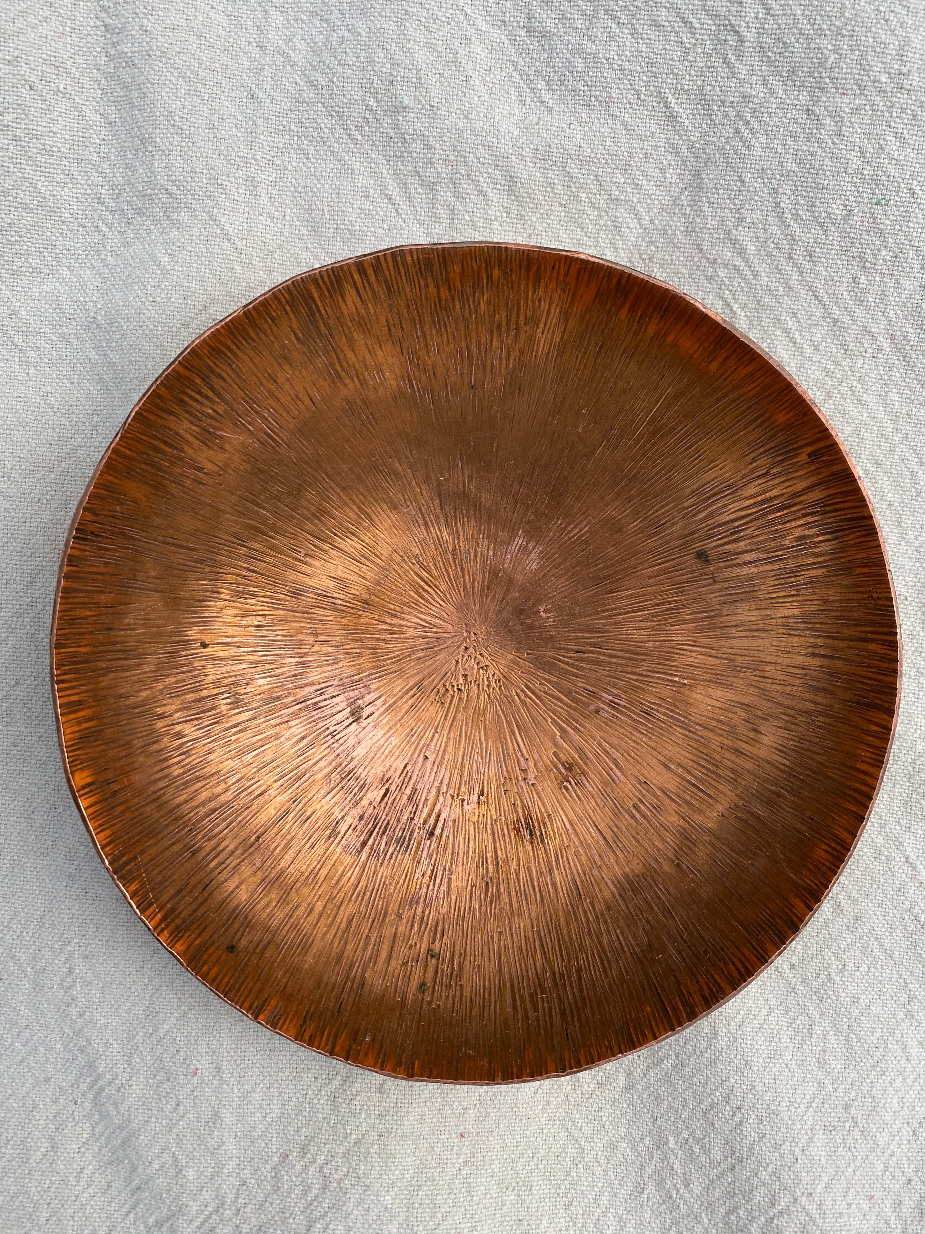 MID CENTURY FOOTED COPPER BOWL