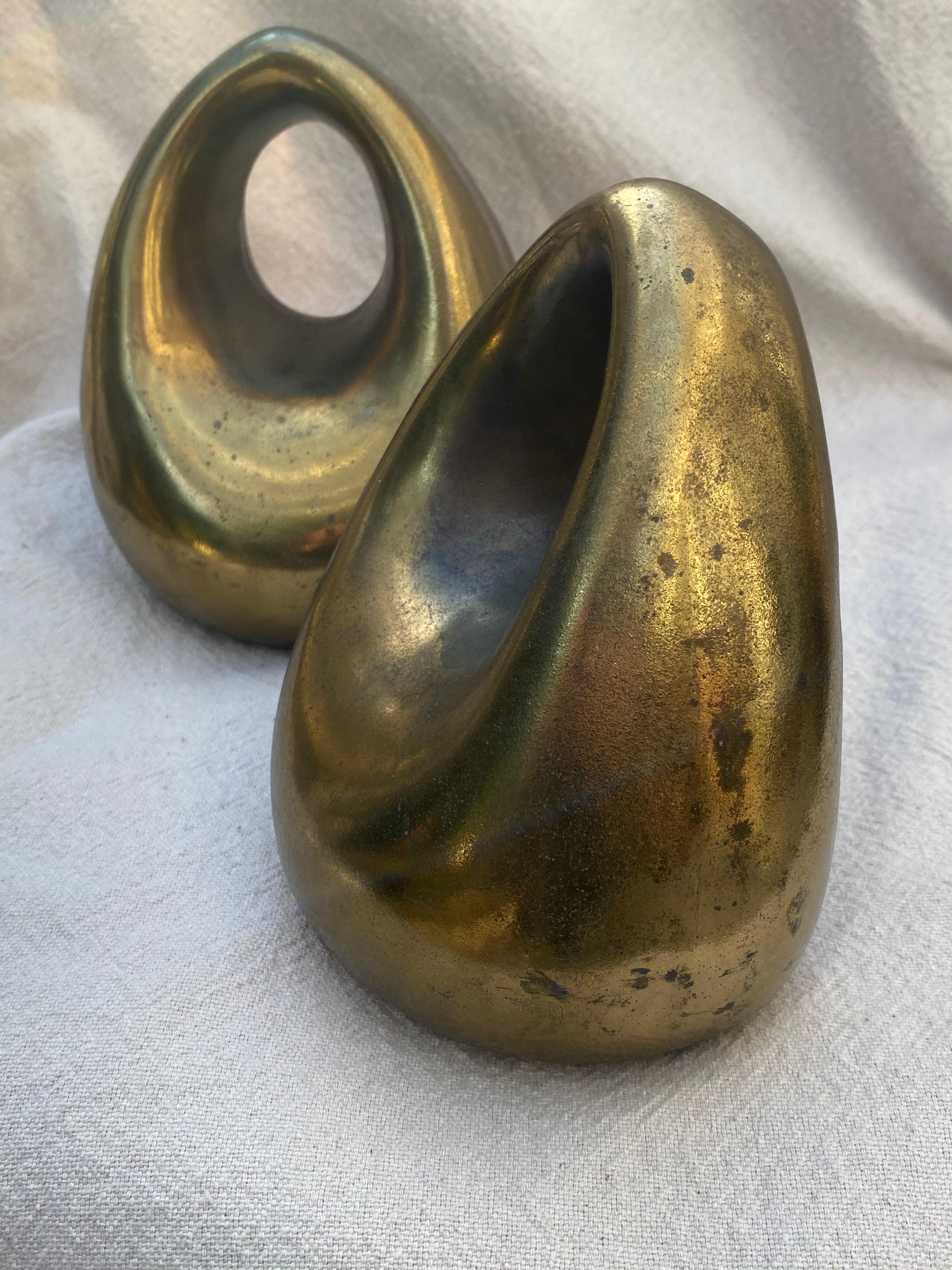 BEN SEIBEL BRASS BOOKENDS