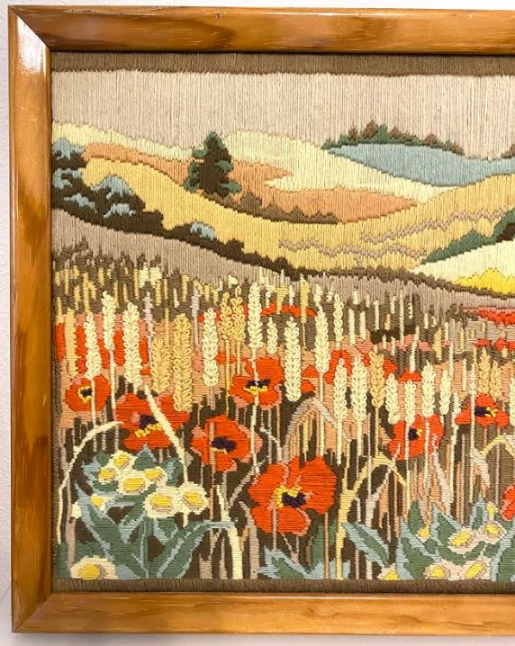 FIELD POPPY NEEDLEPOINT